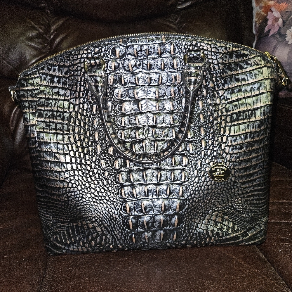 Brahmin Large Duxbury In Dusk Satchel Melbourne Leather